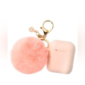 NWT AirPod Case and Pom Pom
Keychain Set